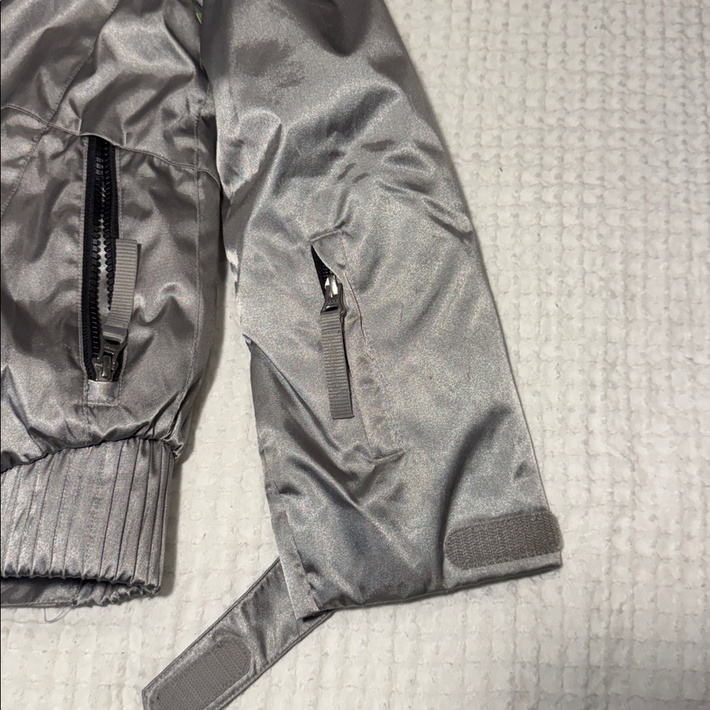 Spyder Girls Lola Insulated Ski or Snow Jacket Silver - Picture 7 of 13